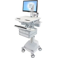 Ergotron SV42-3341-1 SV Cart with LCD Pivot, SLA Powered, 4 Drawers