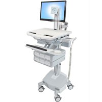 Ergotron SV42-3362-1 SV Cart with LCD Pivot, LiFe Powered, 6 Drawers