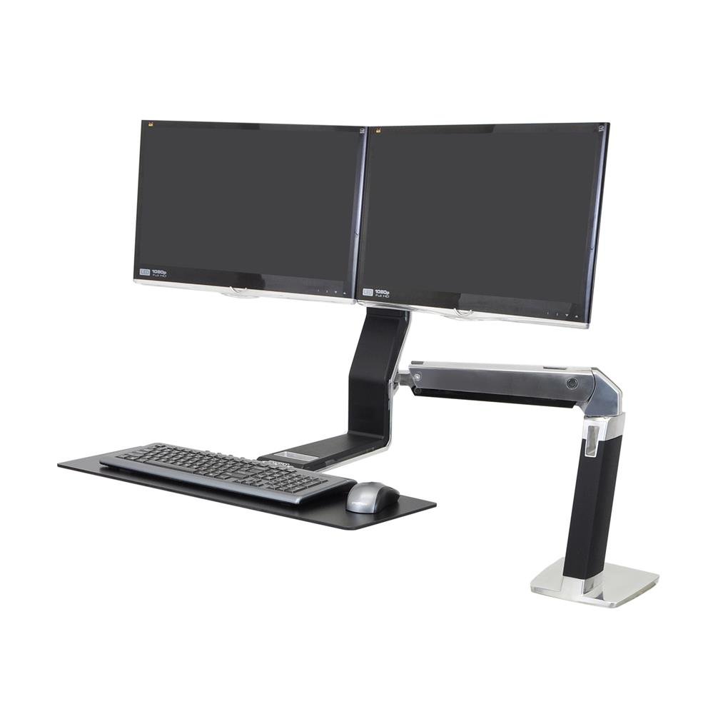 Ergotron 24-312-026 WorkFit-A, Dual Monitor Sit-Stand Workstation