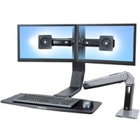 Ergotron 24-312-026 WorkFit-A, Dual Monitor Sit-Stand Workstation
