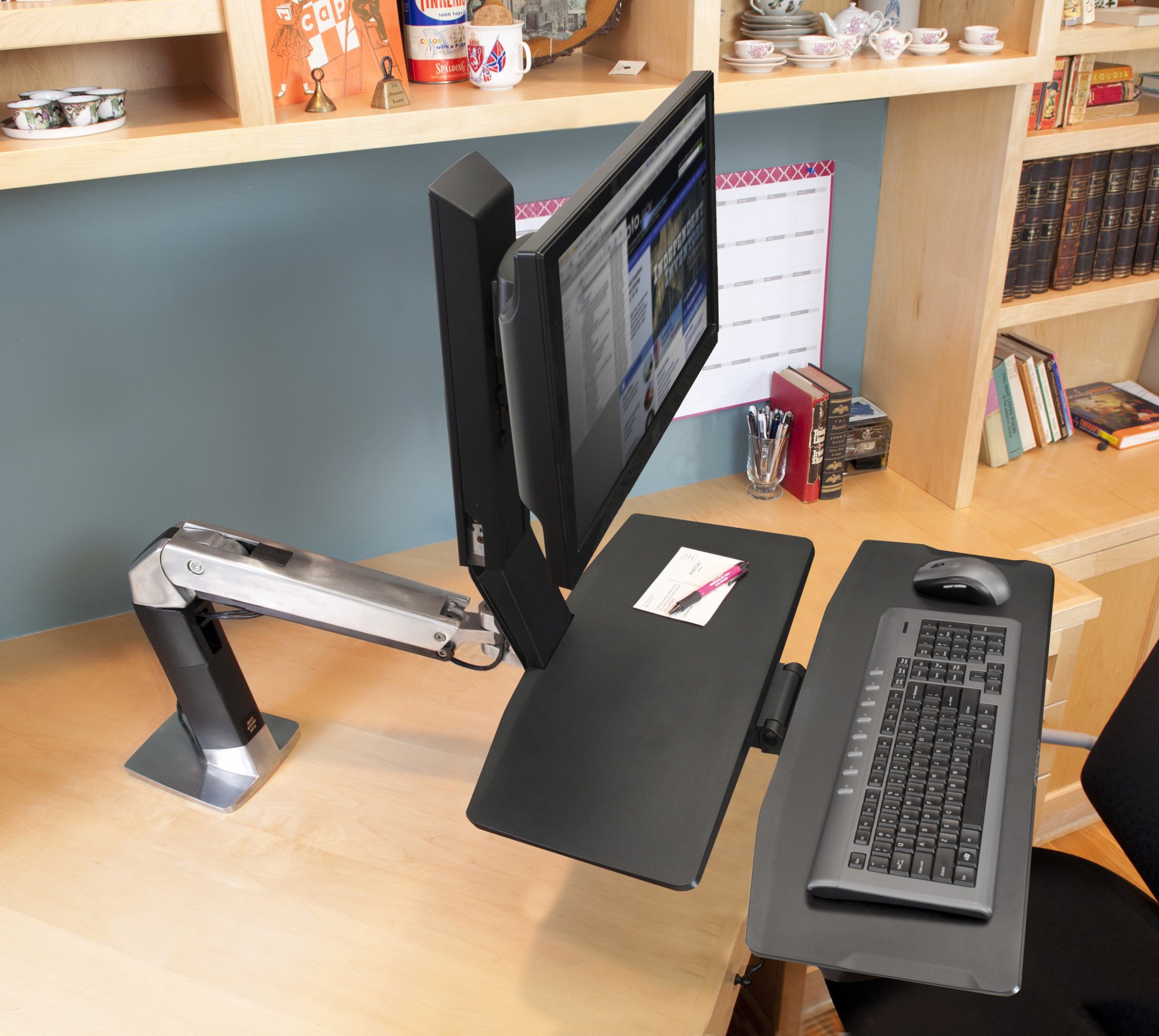 Ergotron 24-317-026 WorkFit-A, Single LD with Worksurface