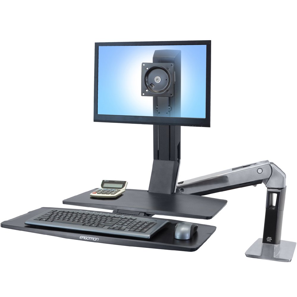 Ergotron 24-317-026 WorkFit-A, Single LD with Worksurface