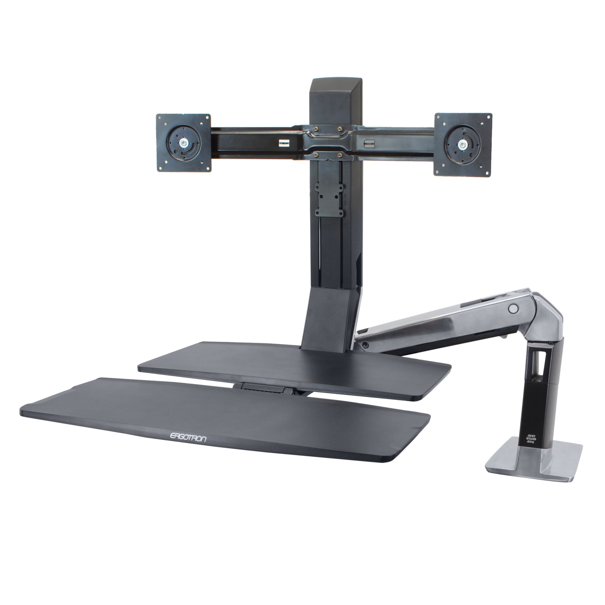 Ergotron 24-316-026 WorkFit-A, Dual Monitor with Worksurface