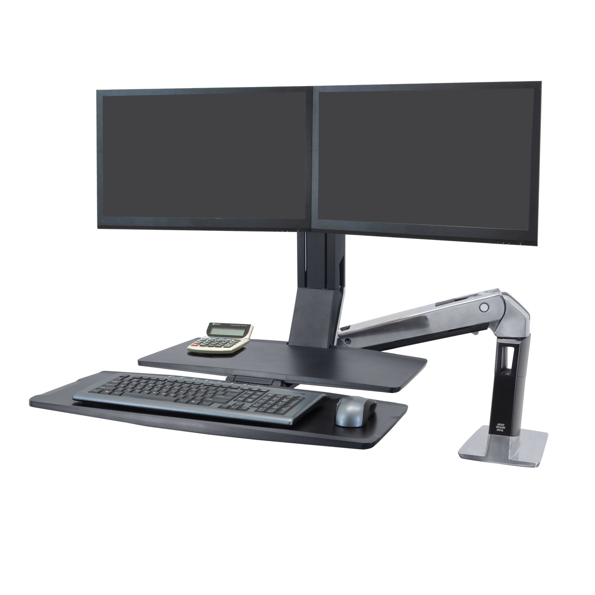 Ergotron 24-316-026 WorkFit-A, Dual Monitor with Worksurface