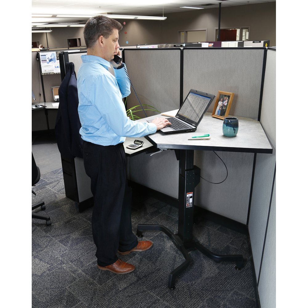 Stand and work with Ergotron 24-387-200 WorkFit-B 