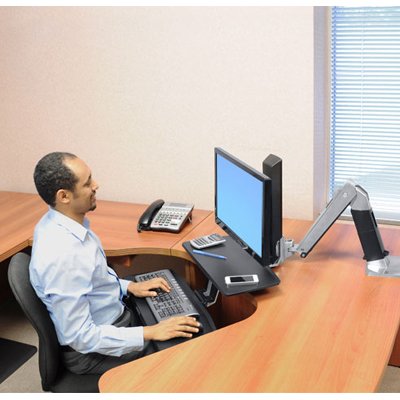 Ergotron 24-390-026 WorkFit-A Stand up Desk Converter