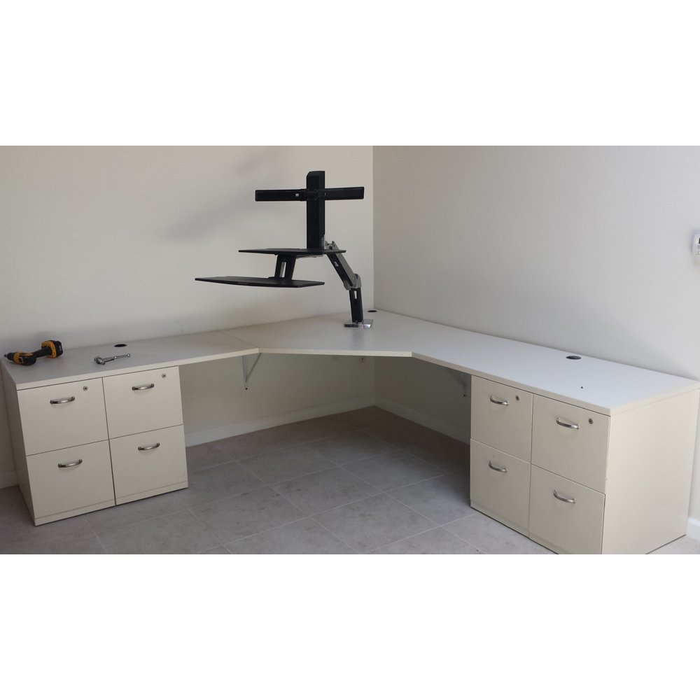 Ergotron 24-391-026 WorkFit-A Standing Workstation Installed 