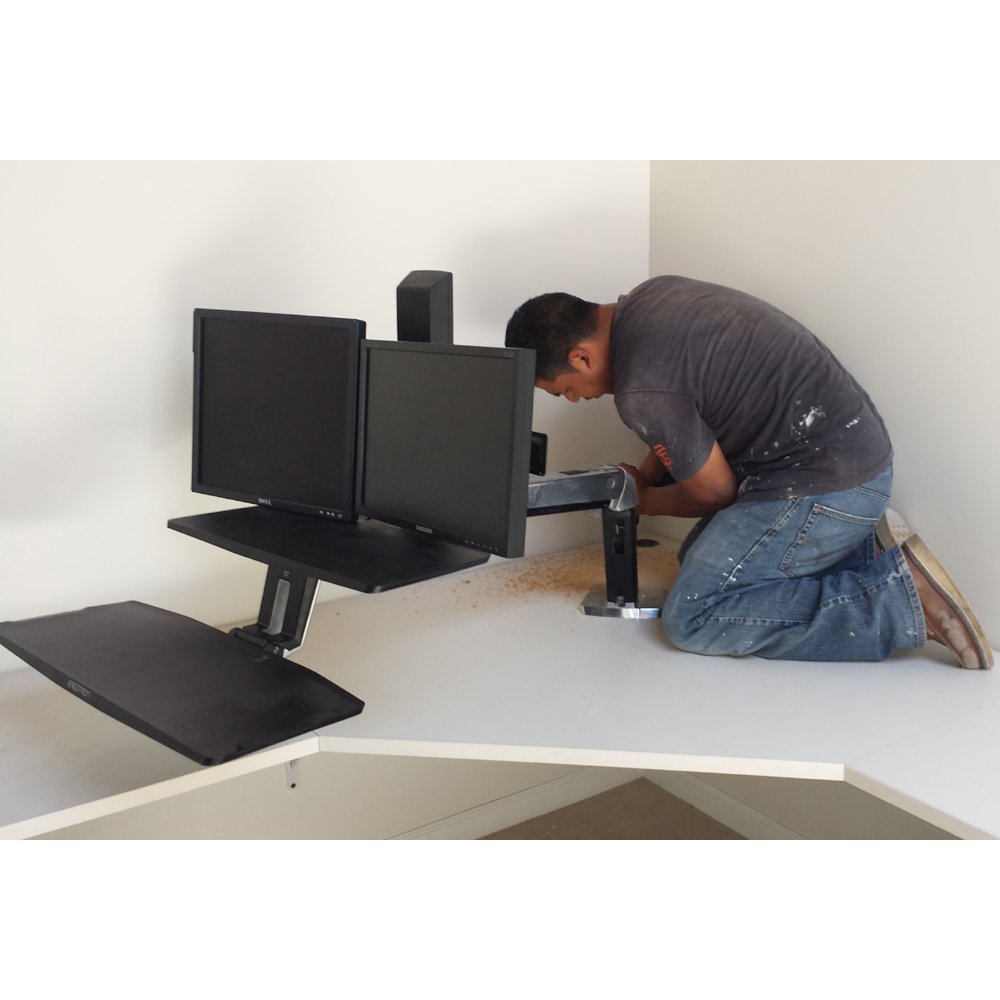 Ergotron 24-392-026 WorkFit-A with Suspended Keyboard, Dual