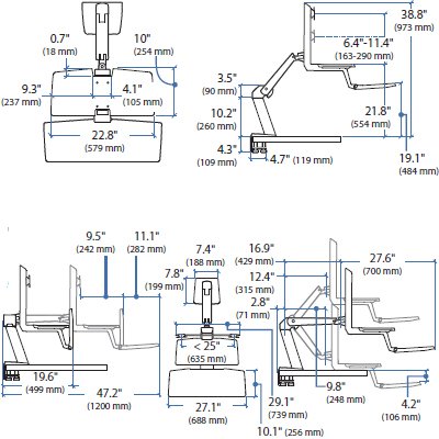 Technical Drawing I of Ergotron 24-392-026