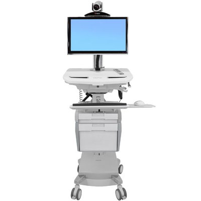 Ergotron SV41-53E0-1 StyleView Telepresence Cart, Single Monitor