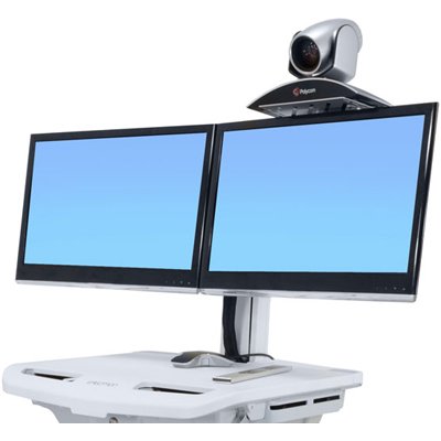 Ergotron SV41-56E0-1 StyleView Telepresence Cart, Dual Monitor