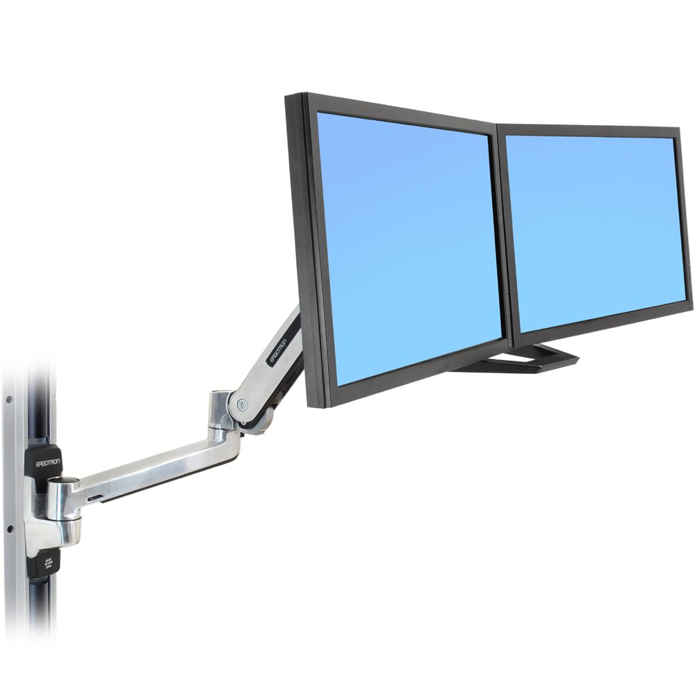Ergotron 45-383-026 with Dual Monitor & Handle Kit (sold separately)
