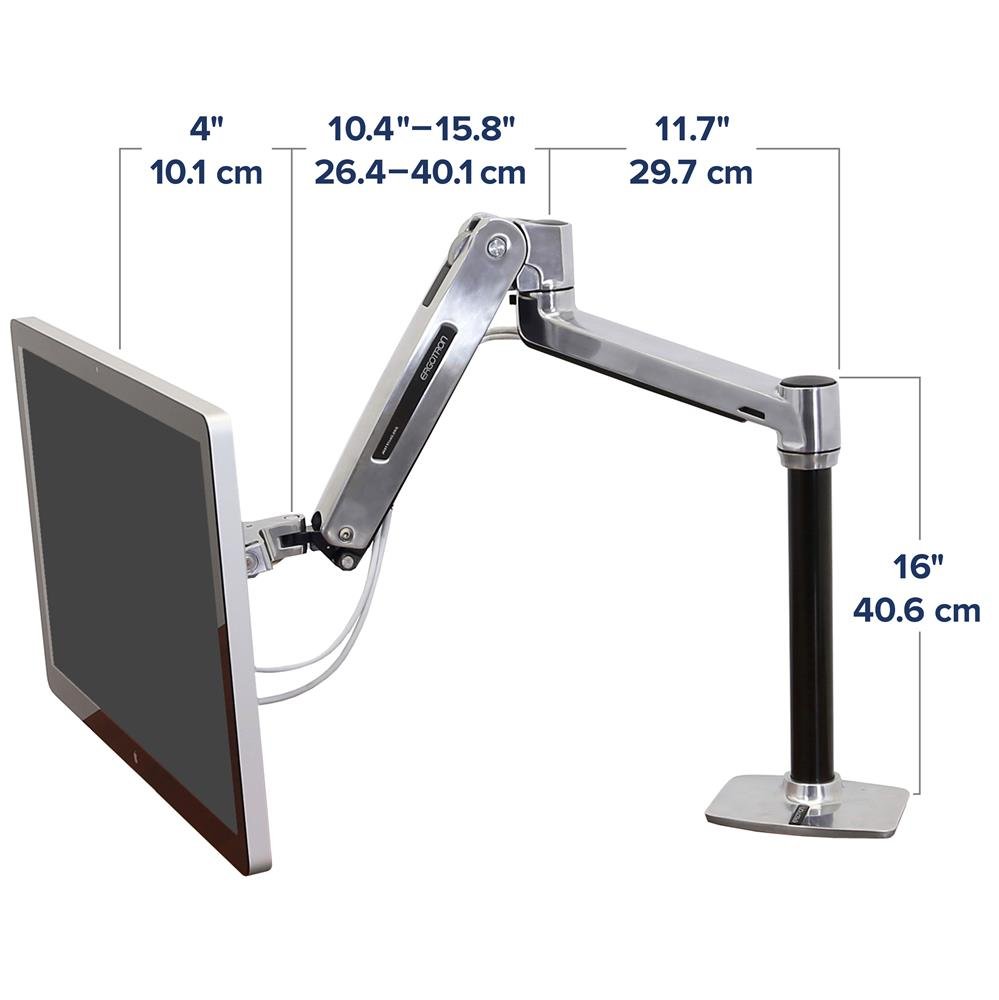 Ergotron 45-384-026 LX HD Sit-Stand Desk Mount Monitor Arm
