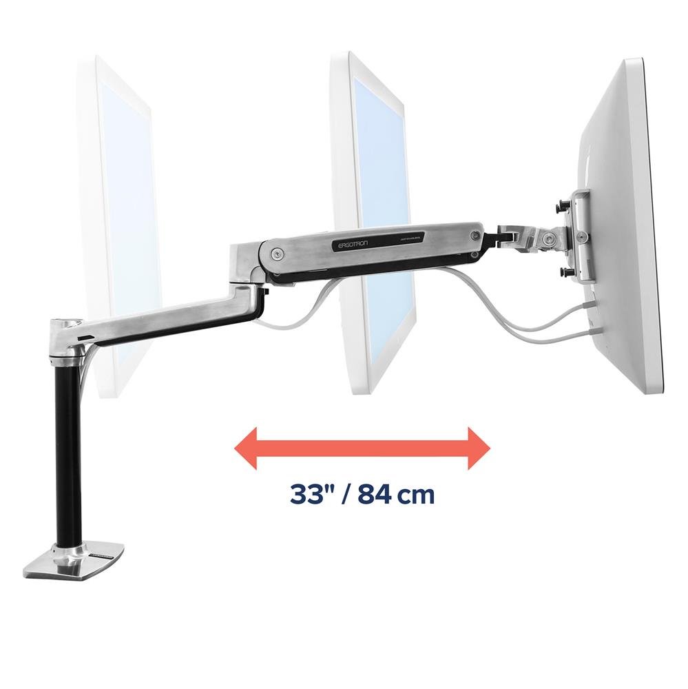 Ergotron 45-360-026 LX Sit-Stand Desk Mount Monitor Arm