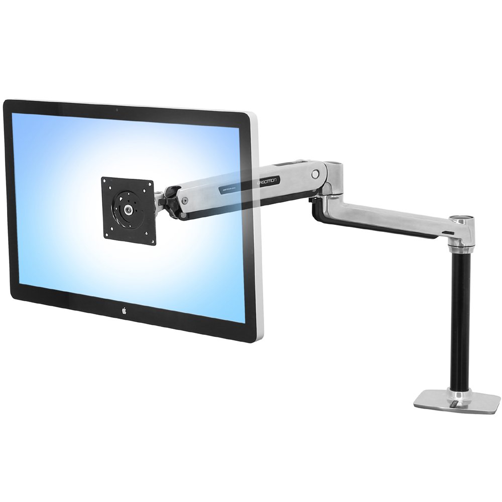 LX Dual Monitor Arm in Aluminium - Monitor Tisch…