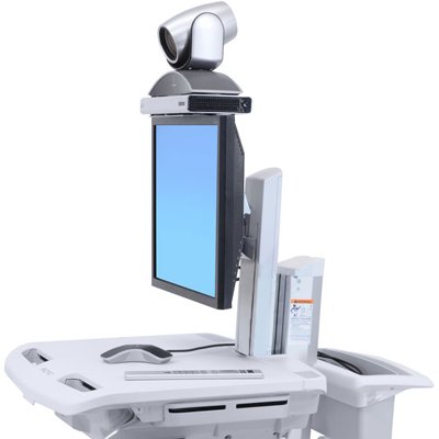 Ergotron SV42-53E1-1 SV Telepresence Cart, Single Monitor, Powered