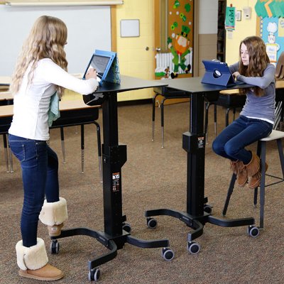 Stand or sit with Ergotron 24-458-200 LearnFit
