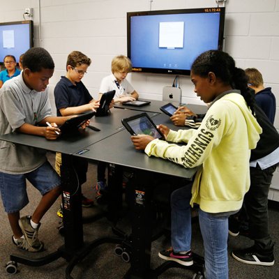 Stand and study with Ergotron 24-458-200 LearnFit