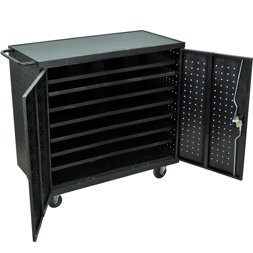 Luxor LLTS24-B 24 Tablet or Laptop Storage and Recharging Cart