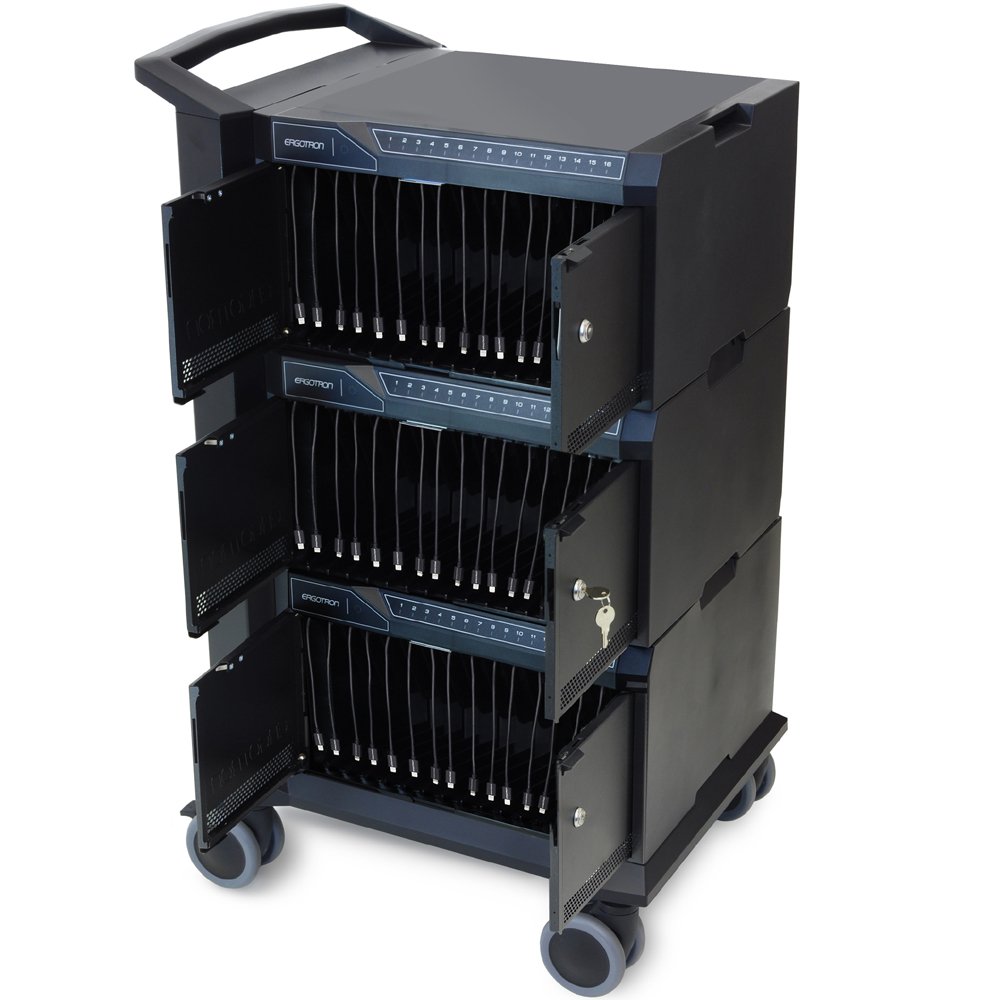 Ergotron DM48-1004-1 Tablet Management Cart 48 with ISI for iPad
