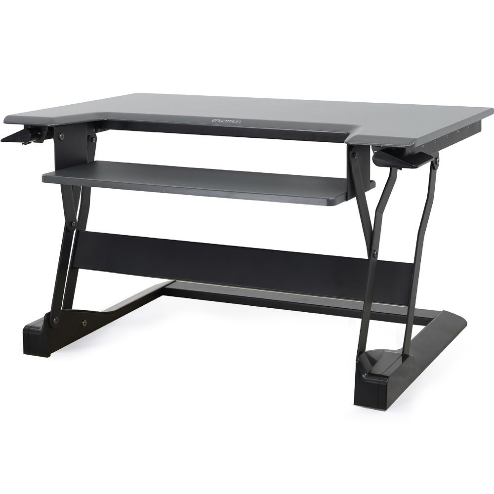 Ergotron 33-397-085 WorkFit-T Sit-Stand Desktop Workstation in Black