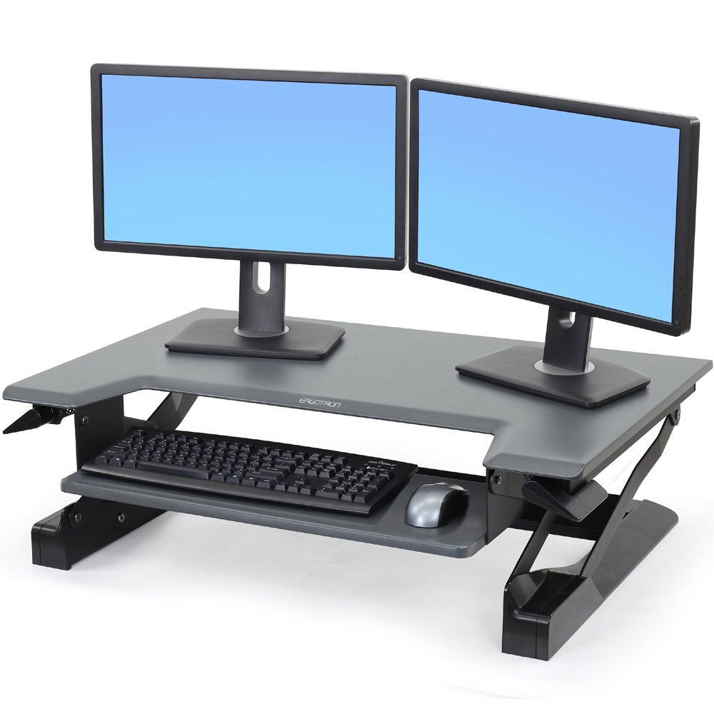 Dual Monitors on Ergotron 33-397-085 WorkFit-T