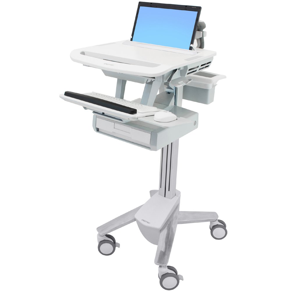 Ergotron SV43-1110-0 StyleView Laptop Cart, non-powered, 1 Drawer