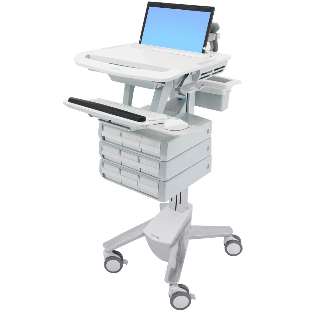 Ergotron SV43-1190-0 SV Laptop Cart, non-powered, 9 Drawers