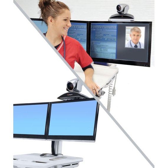 Ergotron 97-871 Telepresence Kit, Dual Monitor, for SV43/44 Cart