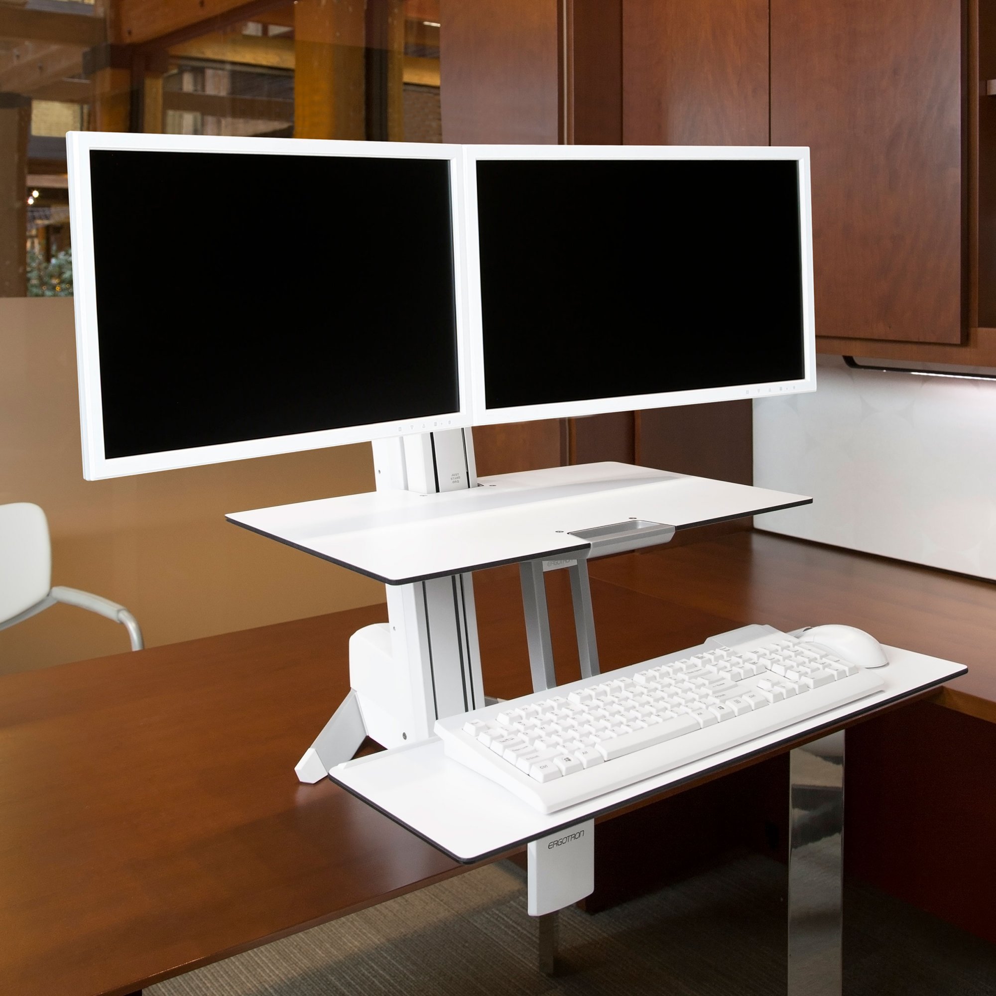 Ergotron 33-349-211 WorkFit-S, Dual Monitor with Worksurface