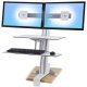 Ergotron 33-349-211 WorkFit-S, Dual Monitor with Worksurface