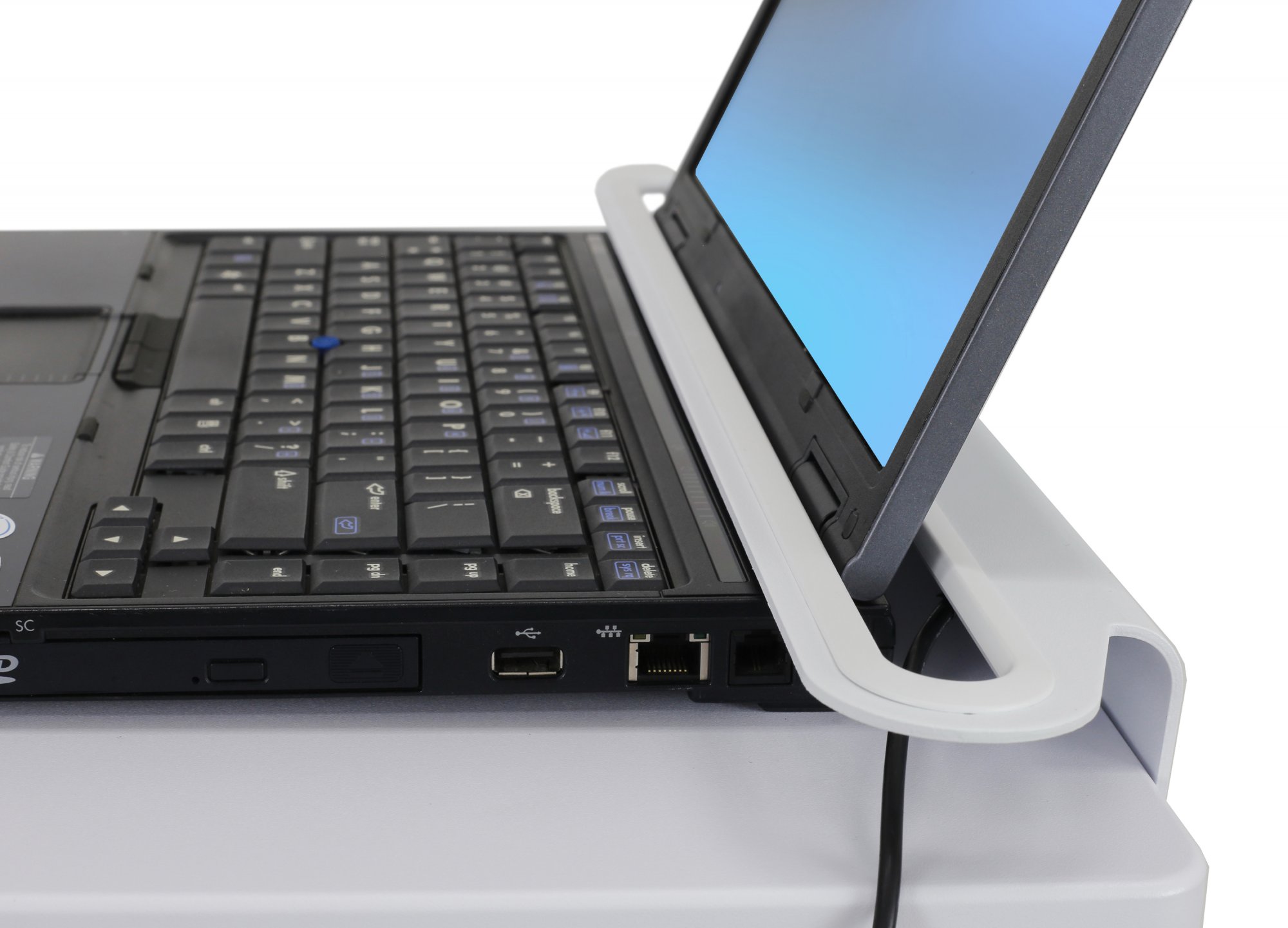 Securely holding a laptop