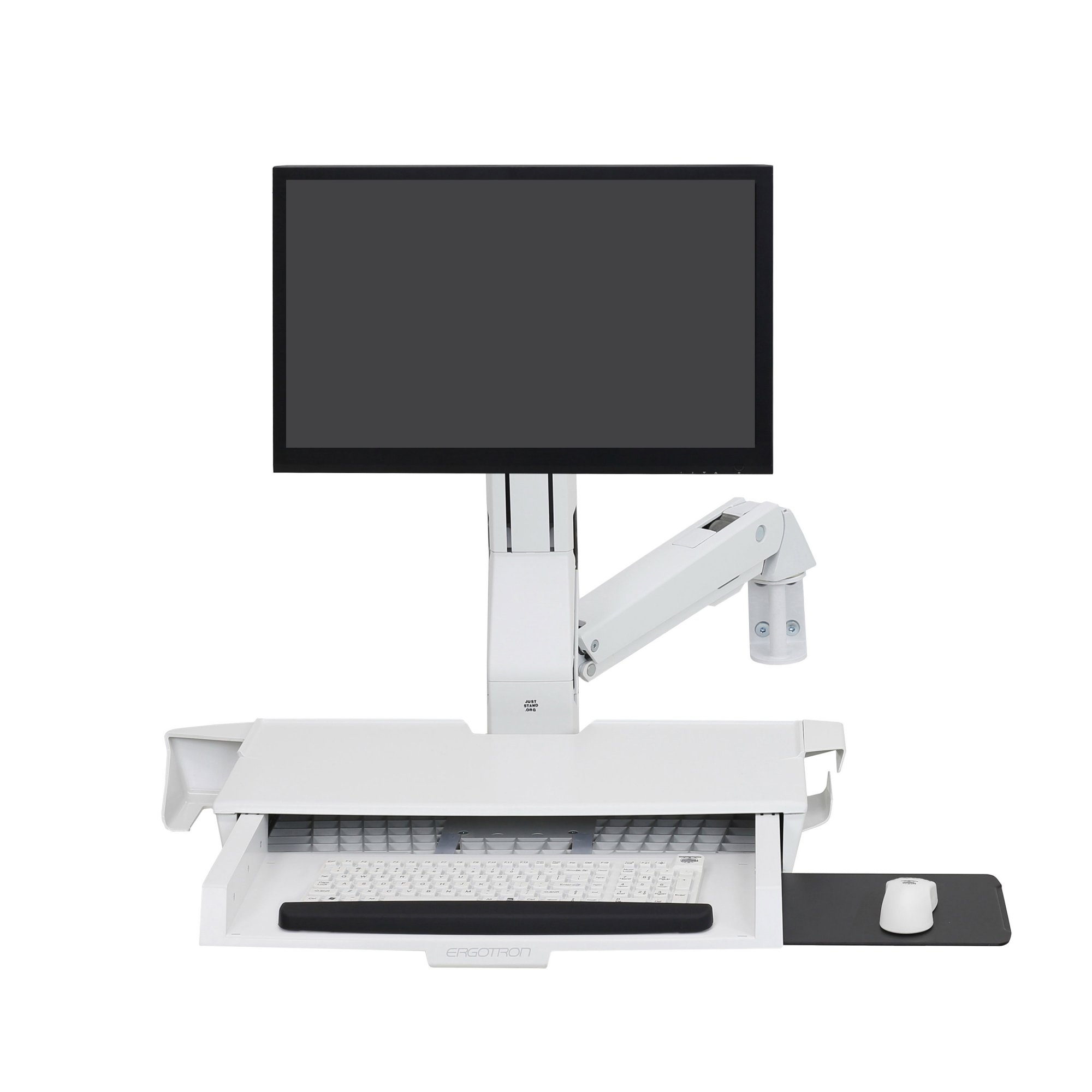 Ergotron 45-260-216 Sit-Stand Combo Arm with Worksurface (white)