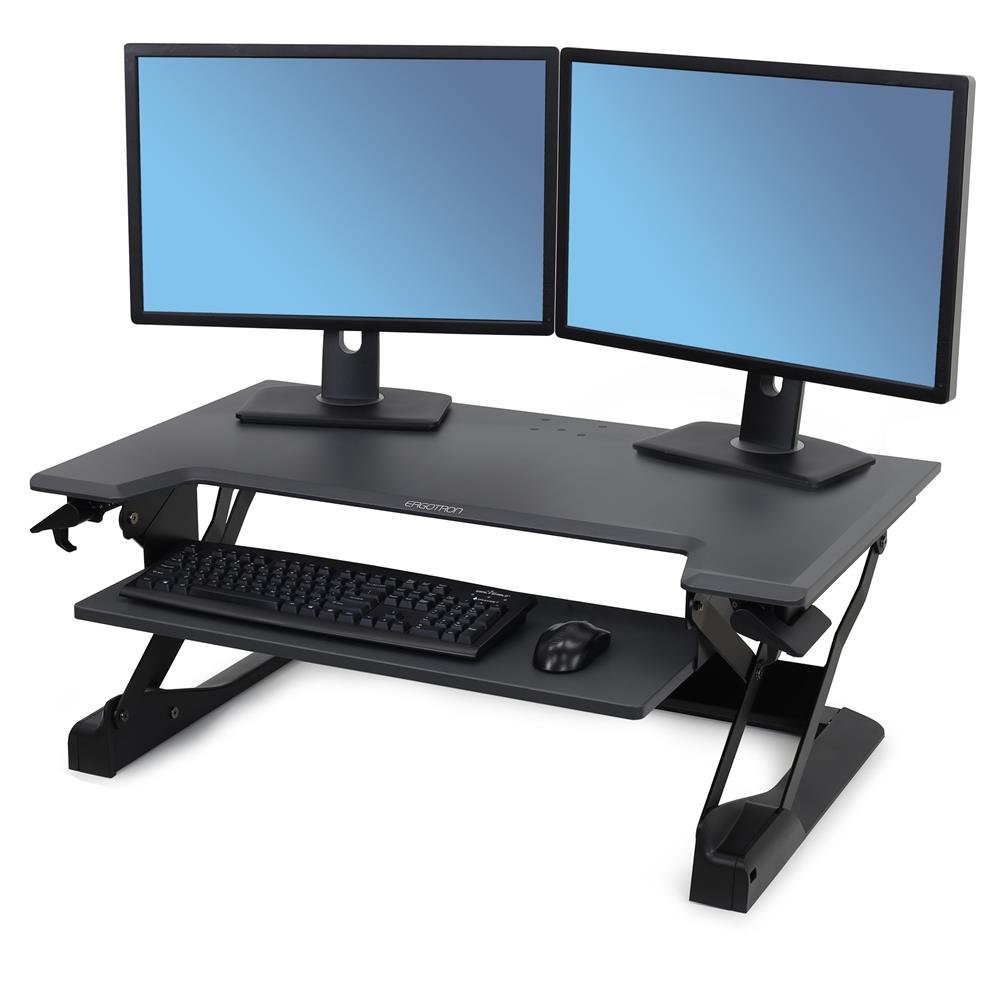 Dual Monitor Arrangement on WorkFit-TL 33-406-085 in Black