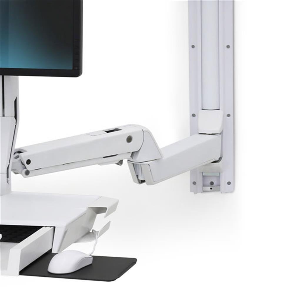 Ergotron extender 45-261-026 added to the sit-stand combo arm