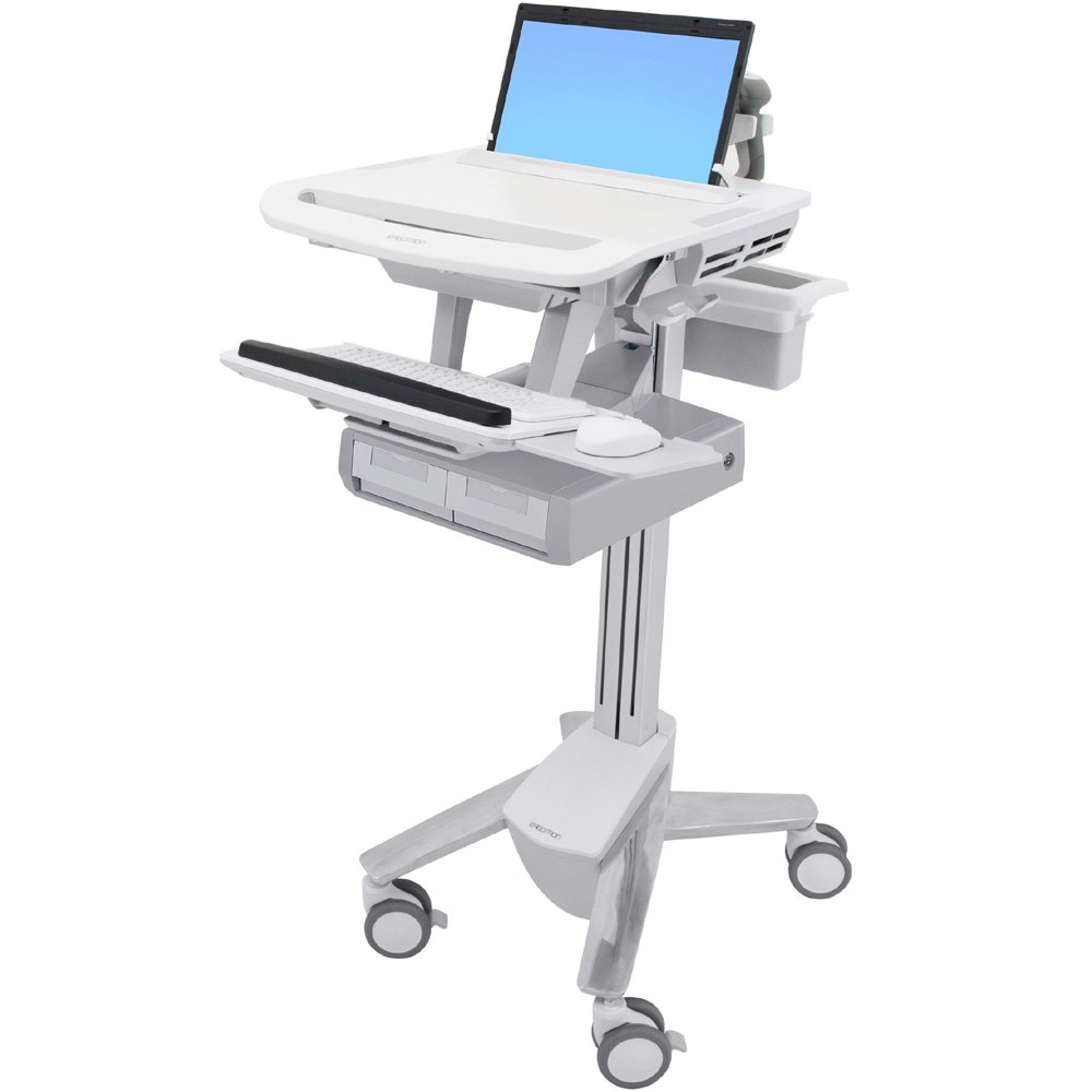 Ergotron SV43-11A0-0 SV Laptop Cart, non-powered, 2 Drawers