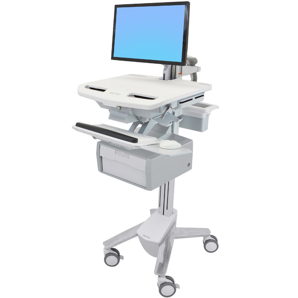 Ergotron SV43-12B0-0 StyleView Cart with LCD Arm, 1 Tall Drawer