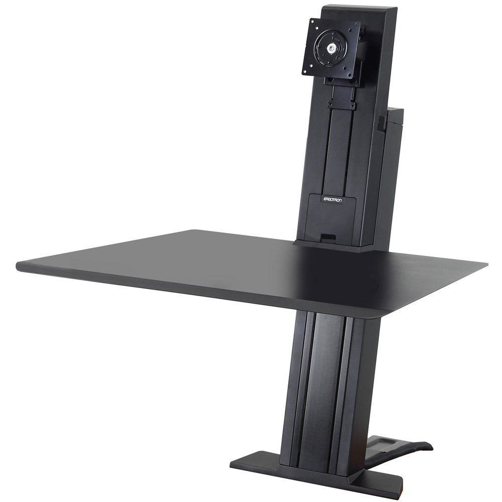 Ergotron 33-415-085 WorkFit-SR Rear Mount Single Sit-Stand Workstation - Black