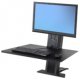 Ergotron 33-415-085 WorkFit-SR Rear Mount Single Sit-Stand Workstation - Black
