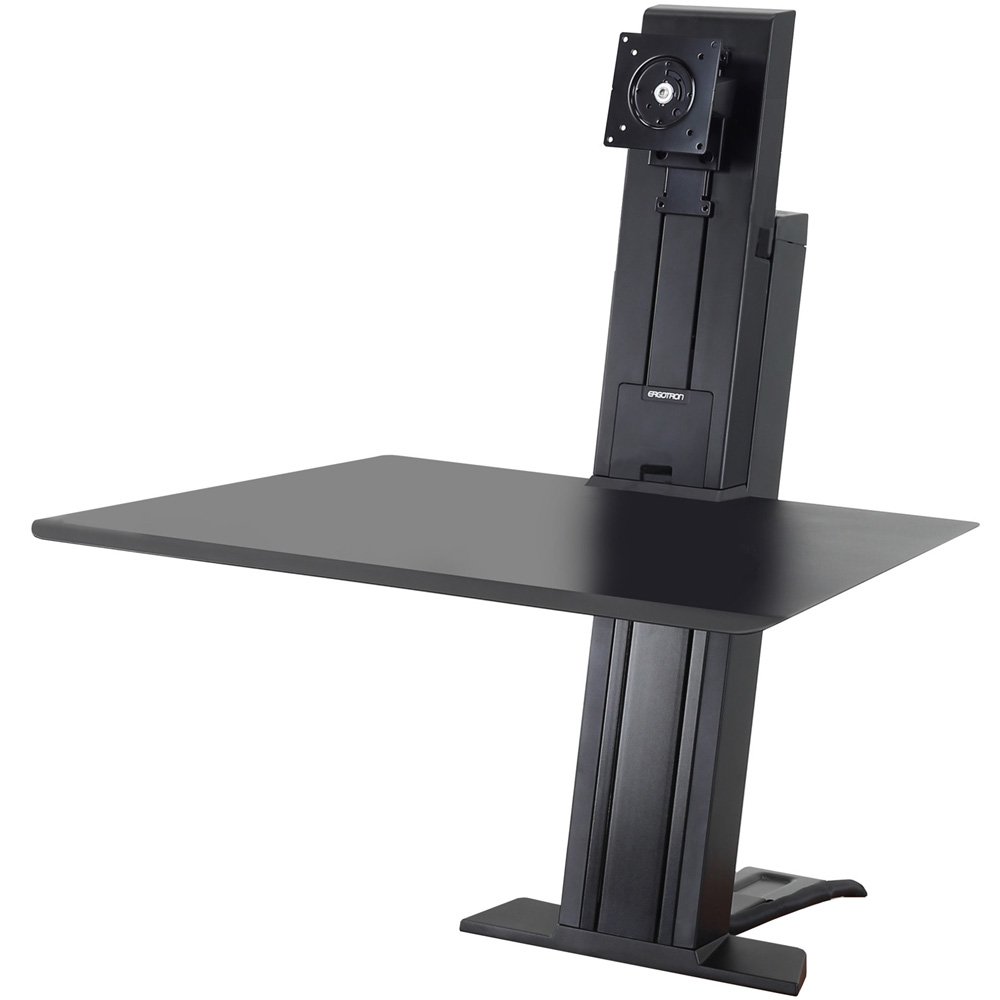 Ergotron 33-416-085 WorkFit-SR Rear Mount Sit Stand Heavy Monitor Workstation - Black