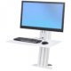 Ergotron 33-416-062 WorkFit-SR Rear Mount Sit Stand Heavy Monitor Workstation - White