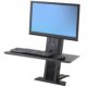 Ergotron 33-420-085 WorkFit-SR Rear Mount Single Short Surface Workstation - Black