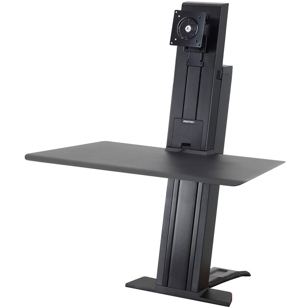 Ergotron 33-421-085 WorkFit-SR Rear Mount Heavy Monitor Short Surface Workstation, Black