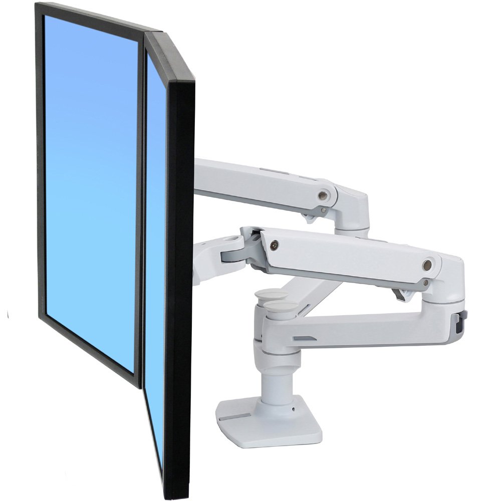 Ergotron 45-491-216 LX Dual Monitor Arm, Side-by-Side