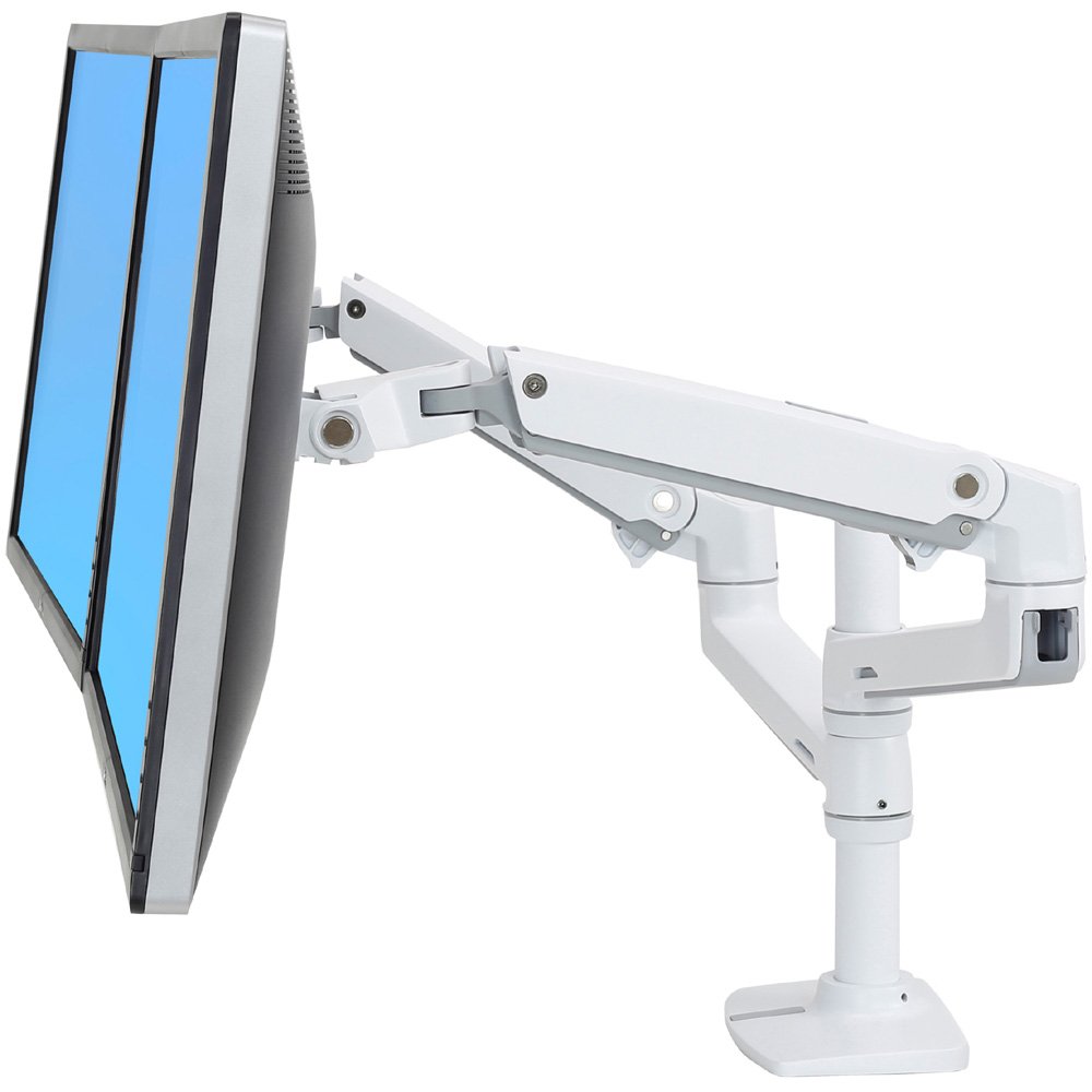 Ergotron 45-492-216 LX Dual Monitor Arm, Stacking