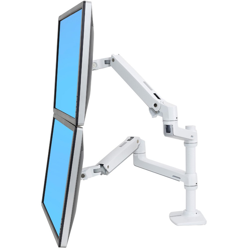 Ergotron 45-492-216 LX Dual Monitor Arm, Stacking