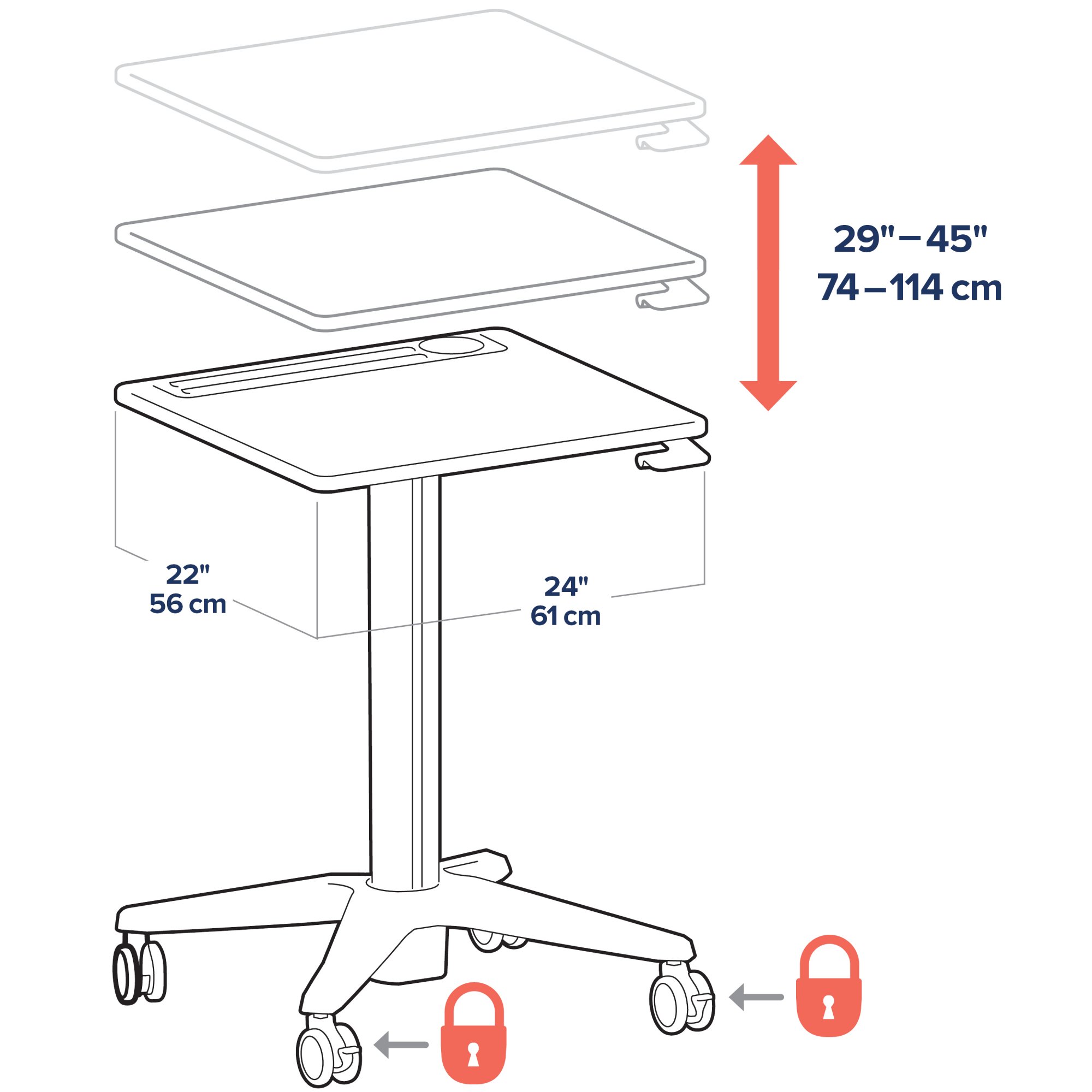 Ergotron 24-547-003 LearnFit Sit-Stand Desk for Students 6 years and over