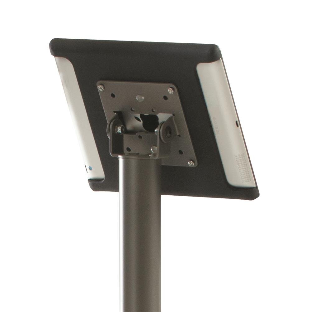 First of three options for mounting your tablet: Use the universal VESA mount at the top of the column to attach your tablet directly to the cart.