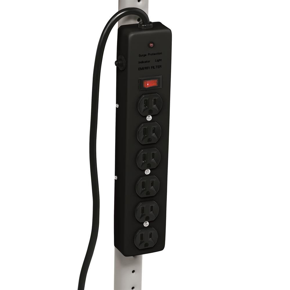 Ergotron 520BK Surge Protector, 6 outlets