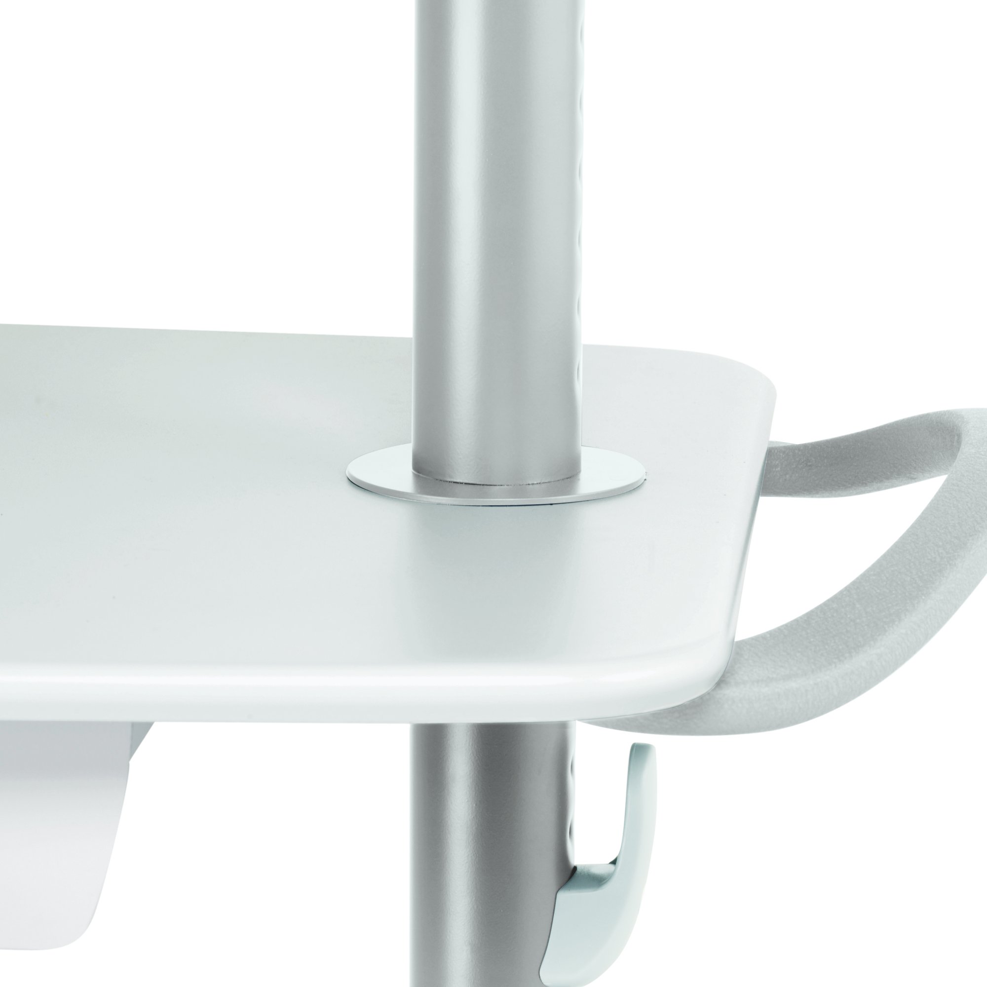 ZHCG - Zido Handle for Height Adjustable Cart or Worksurface (cool grey)